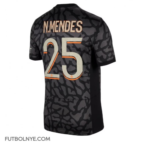 Camiseta Paris Saint-Germain Nuno Mendes #25 Tercera Equipación 2023-24 manga corta
